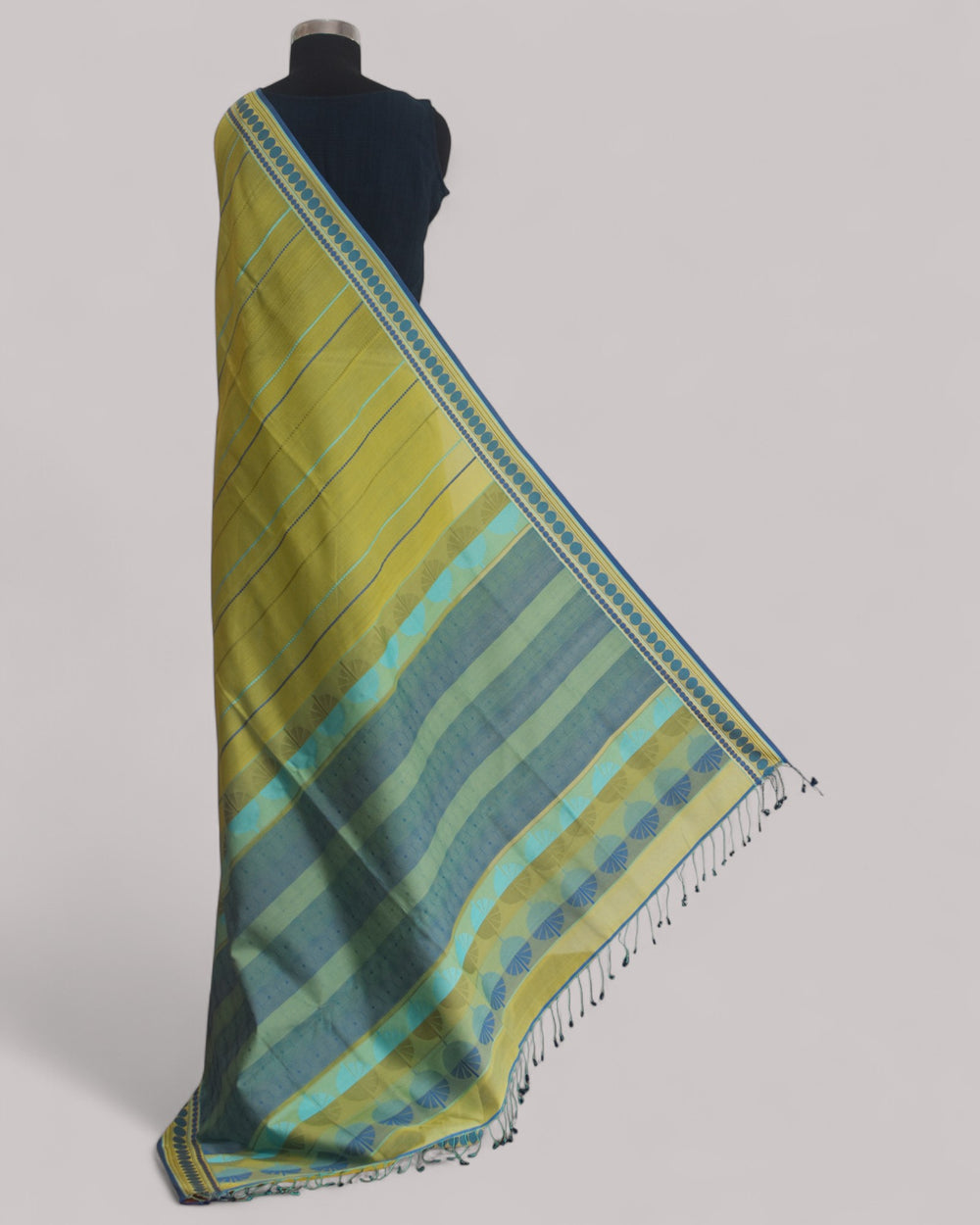 Yellow - Spherical Grace Organic Cotton Saree