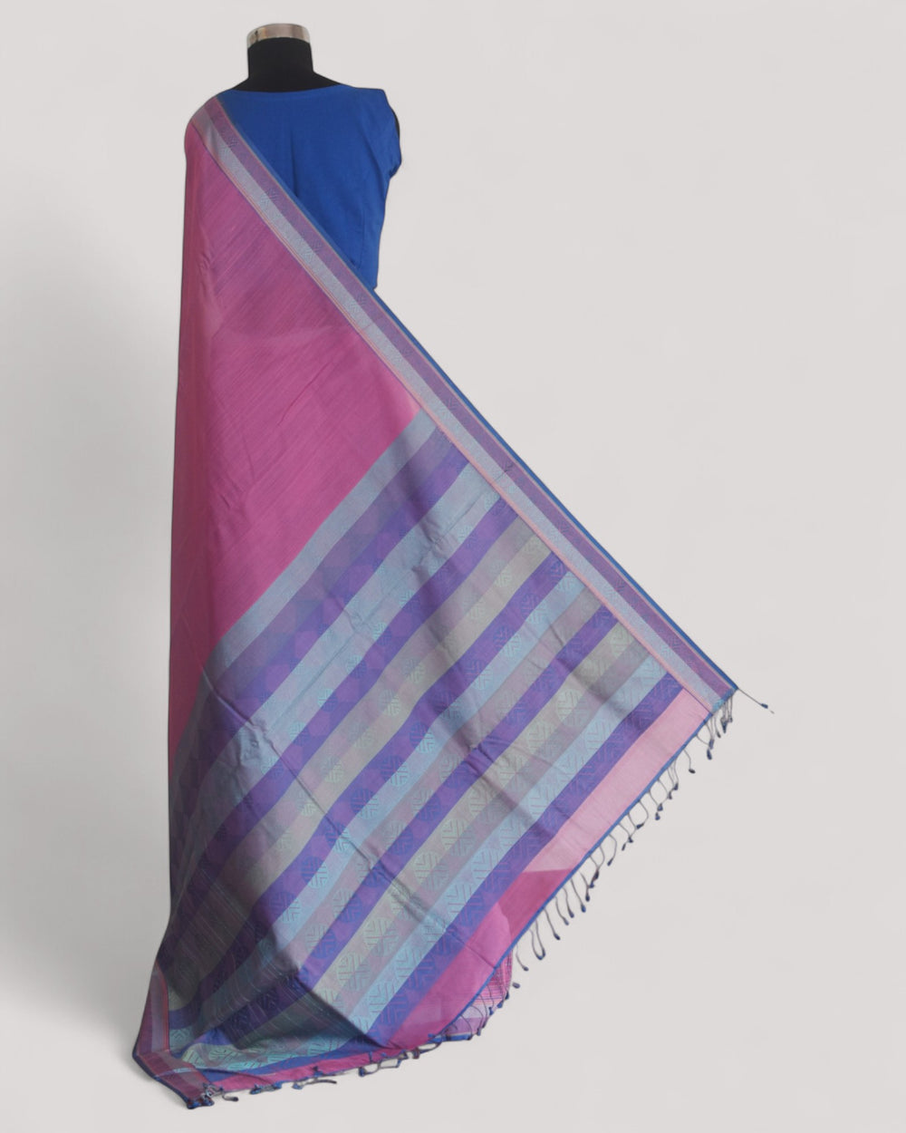Pink - Whispering Circles Organic Cotton Saree