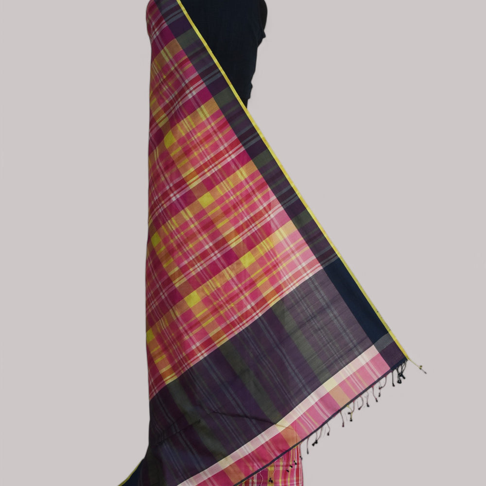 Pink & Green - Organic Cotton Saree