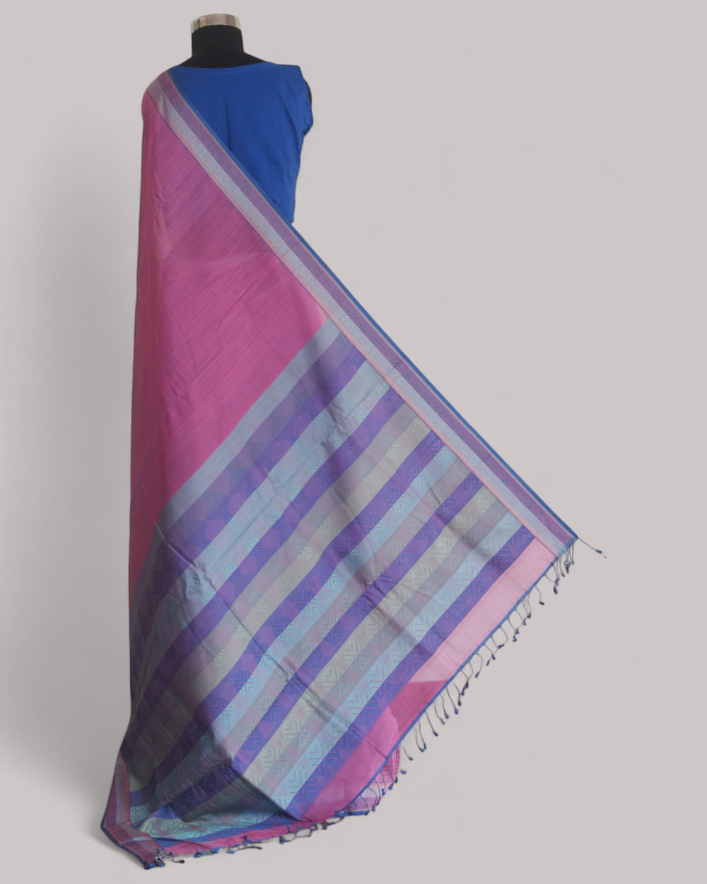 Pink - Whispering Circles Organic Cotton Saree