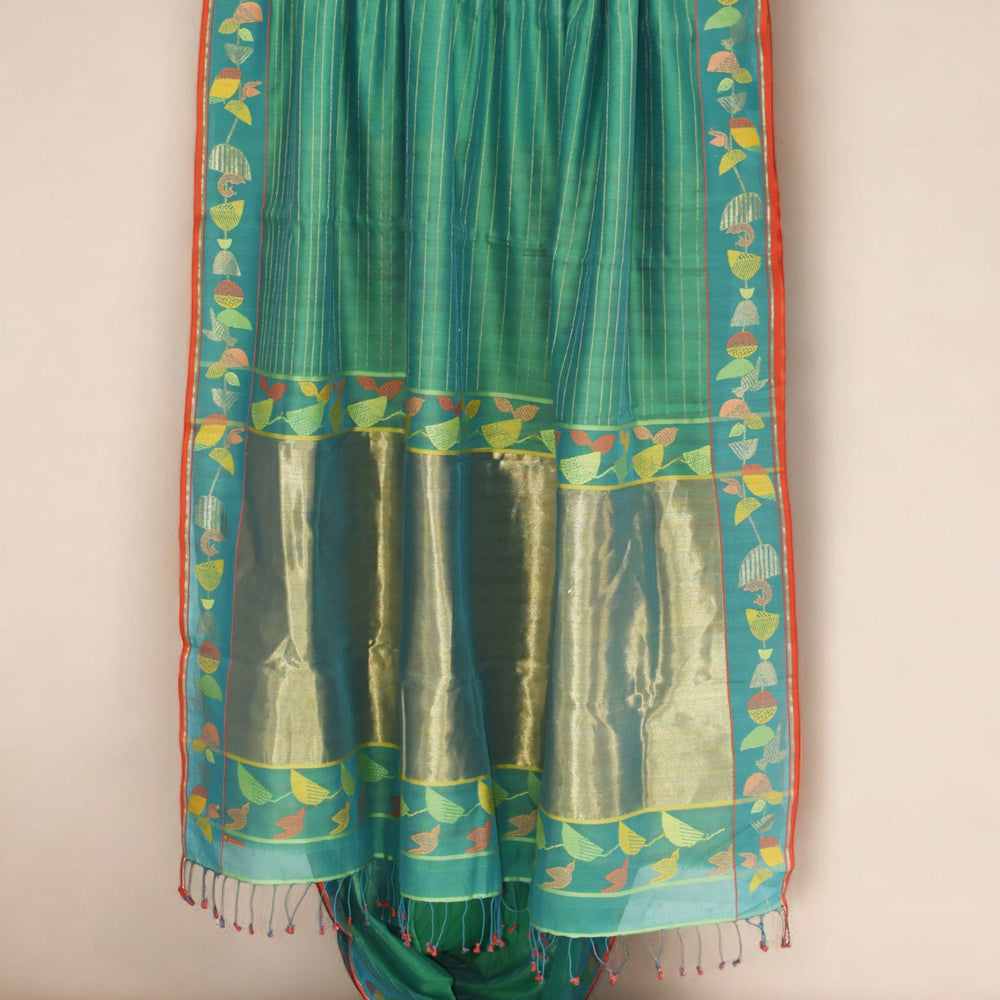 
                      
                        Green - Botanical Serenade Organic Cotton Saree (no blouse)
                      
                    