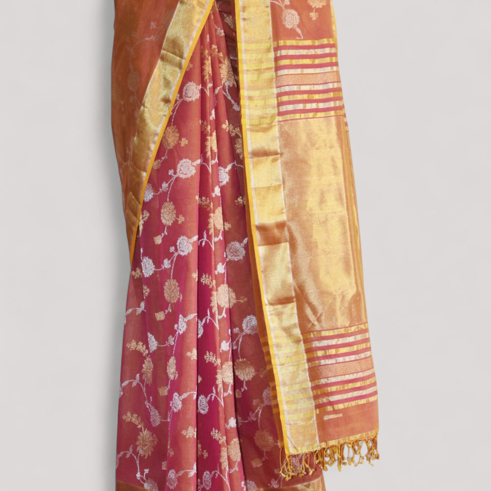 
                      
                        Pink - Gilded Grove Organic Cotton Saree
                      
                    