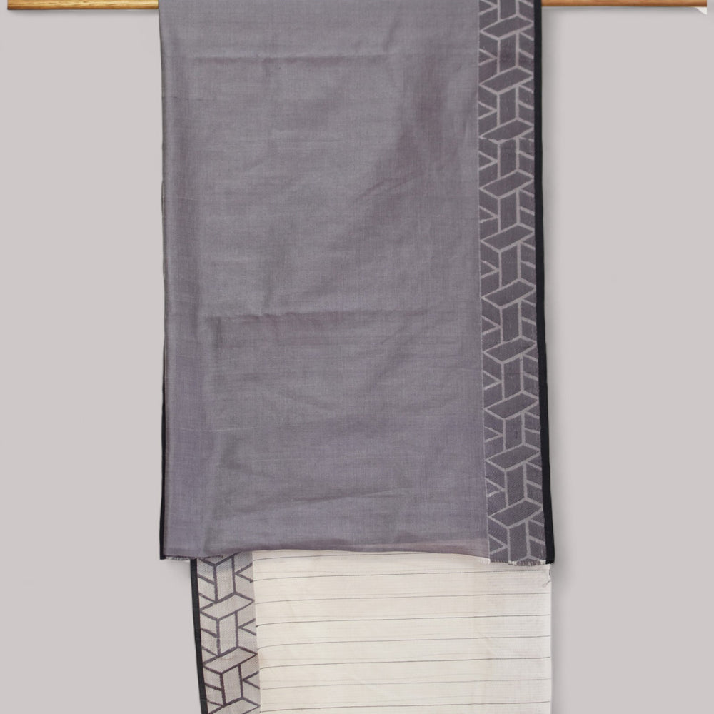 
                      
                        White - Rectangle Motif  Organic Cotton Saree
                      
                    