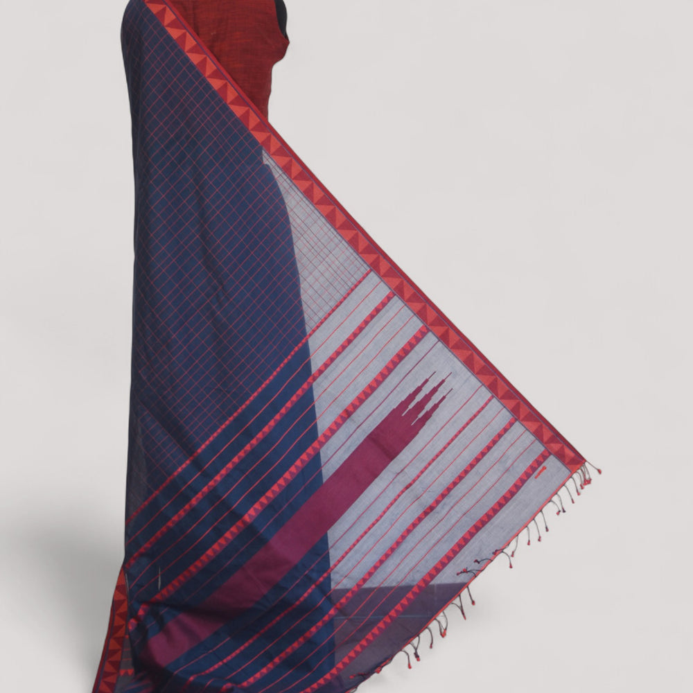 Indigo - Classic Organic Cotton Saree