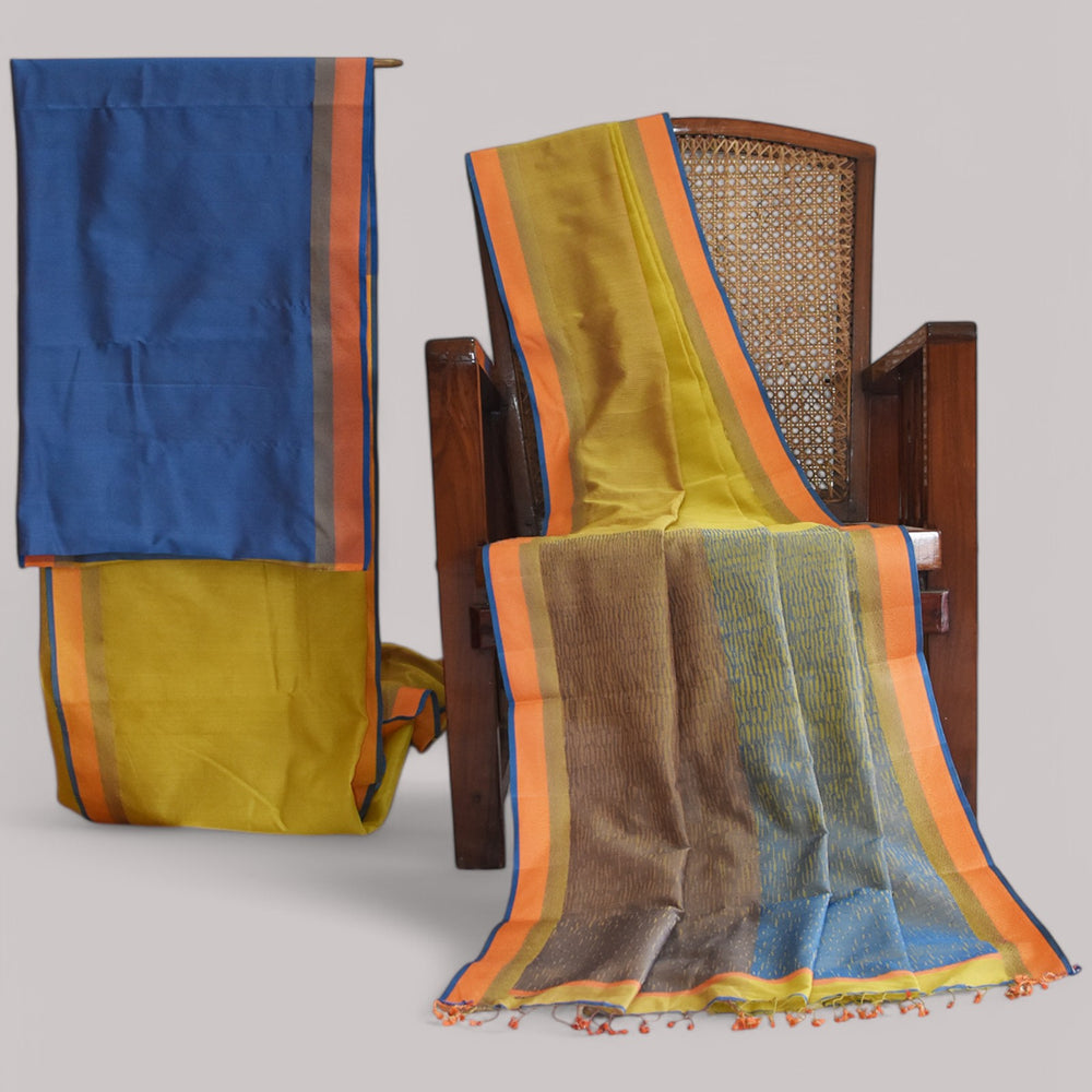 Olive Green - Classic Organic Cotton Saree