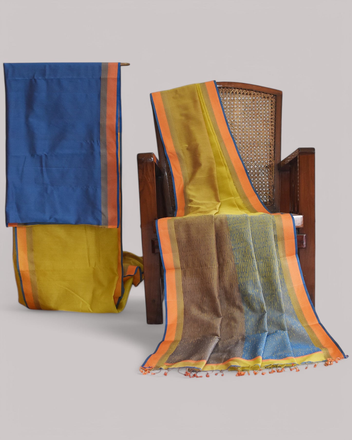 Olive Green - Classic Organic Cotton Saree