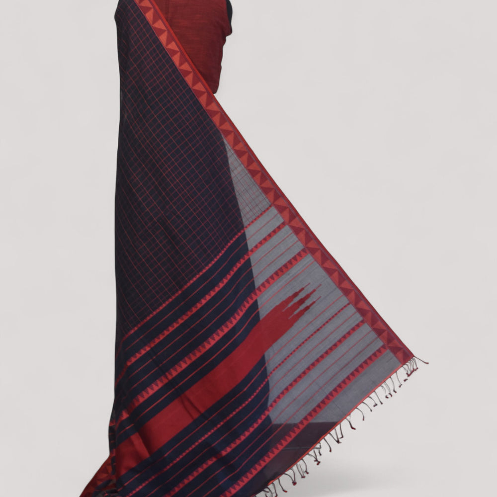 Midnight Blue - Classic Organic Cotton Saree