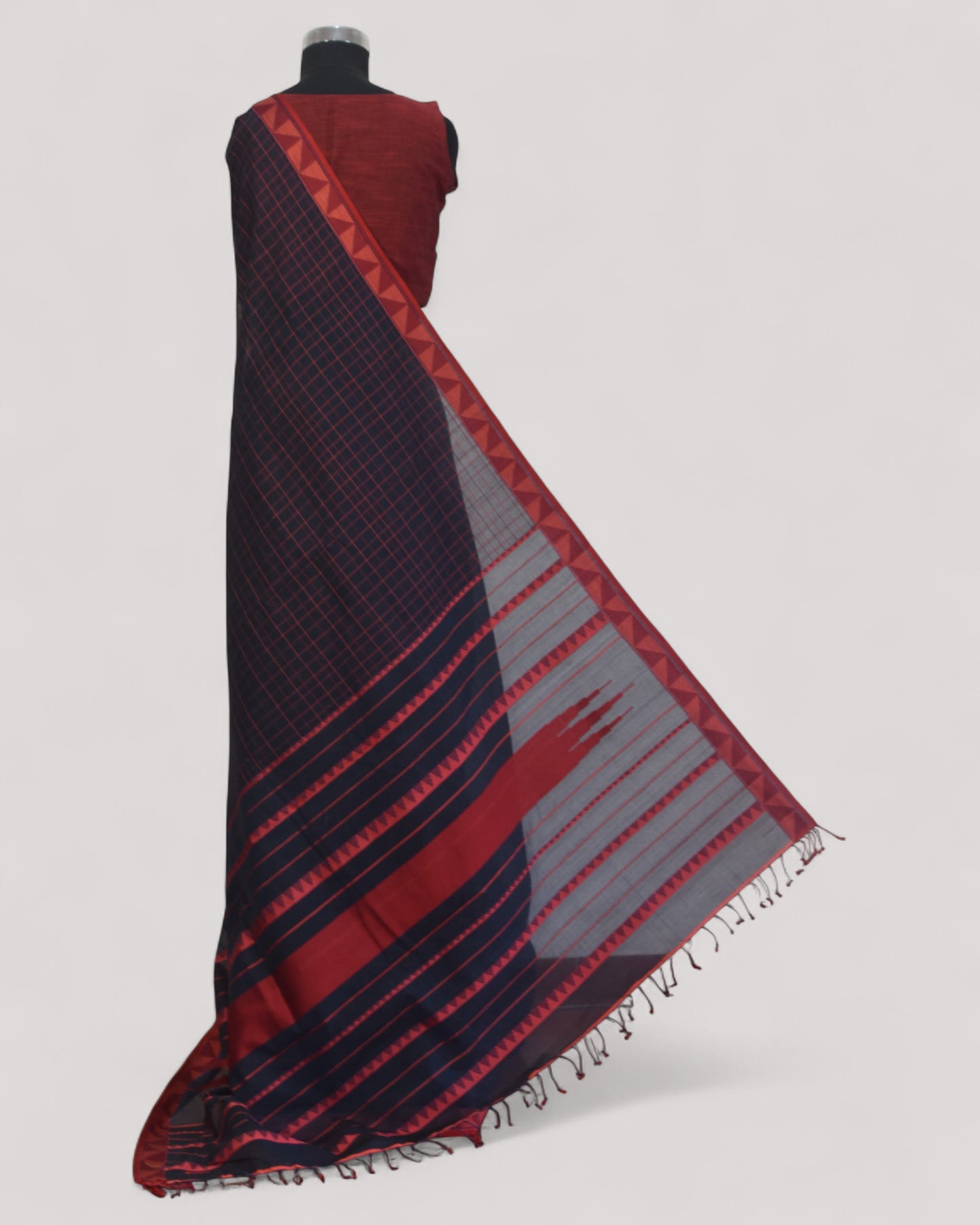 Midnight Blue - Classic Organic Cotton Saree