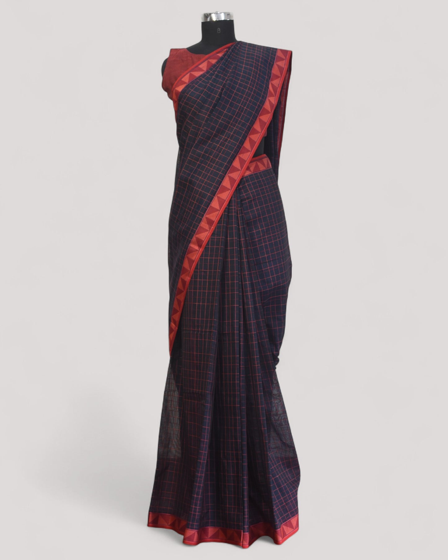 Midnight Blue - Classic Organic Cotton Saree