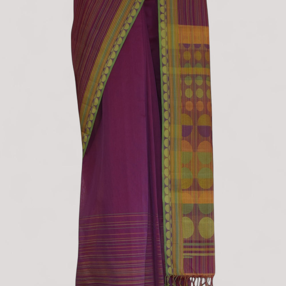 
                      
                        Pink- Circle Motif Organic Cotton Saree
                      
                    