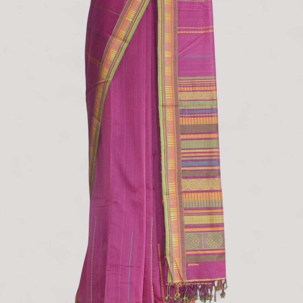 
                      
                        Pink - Sticks and Swirls Organic Cotton Saree
                      
                    