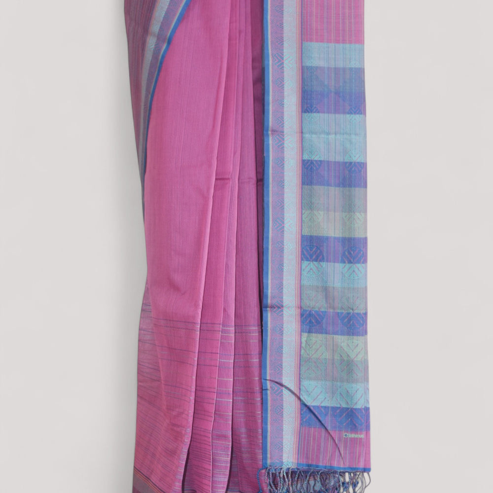 
                      
                        Pink - Whispering Circles Organic Cotton Saree
                      
                    