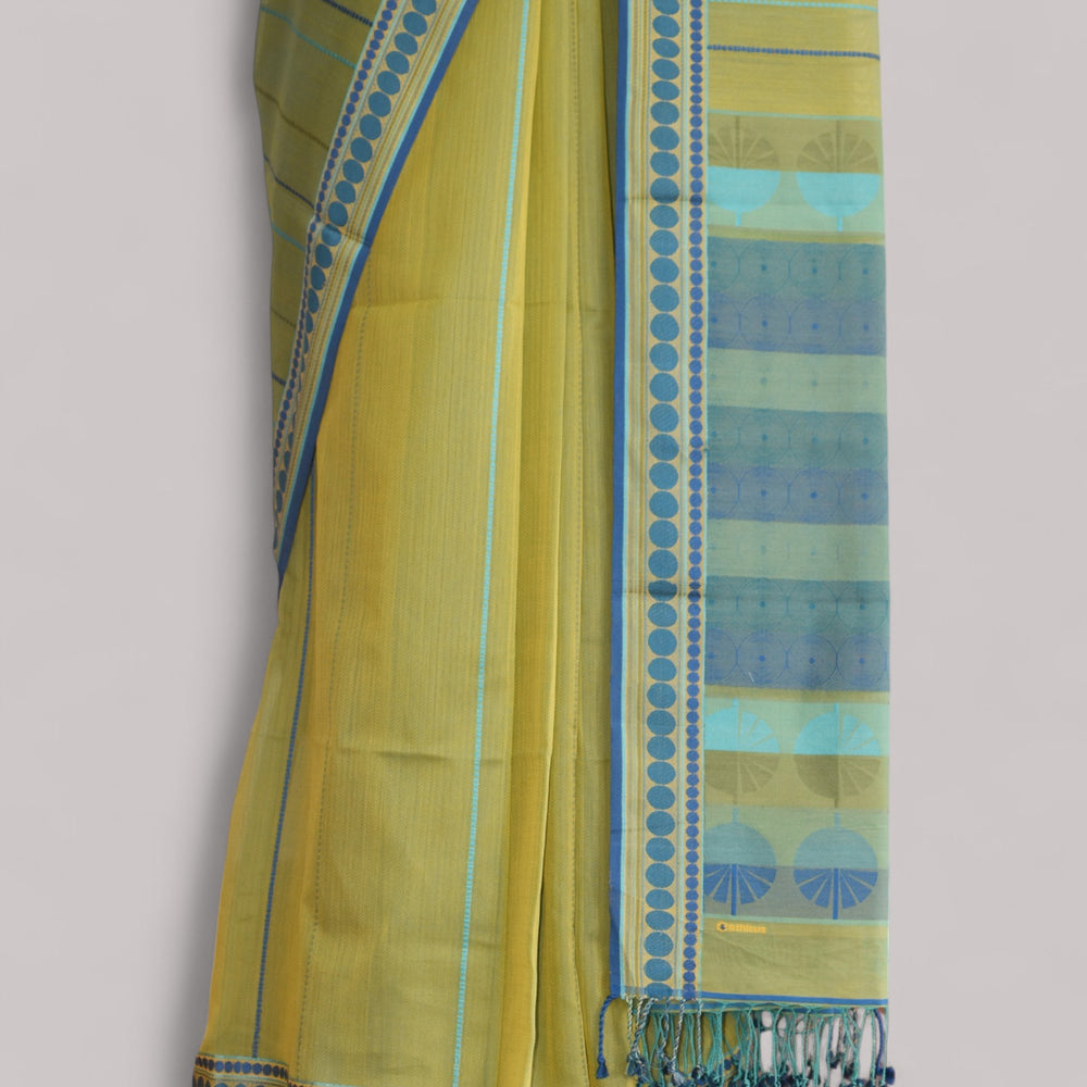 
                      
                        Yellow - Spherical Grace Organic Cotton Saree
                      
                    