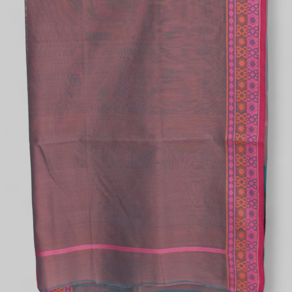 
                      
                        Green - Floral & Geometric Organic Cotton Saree
                      
                    