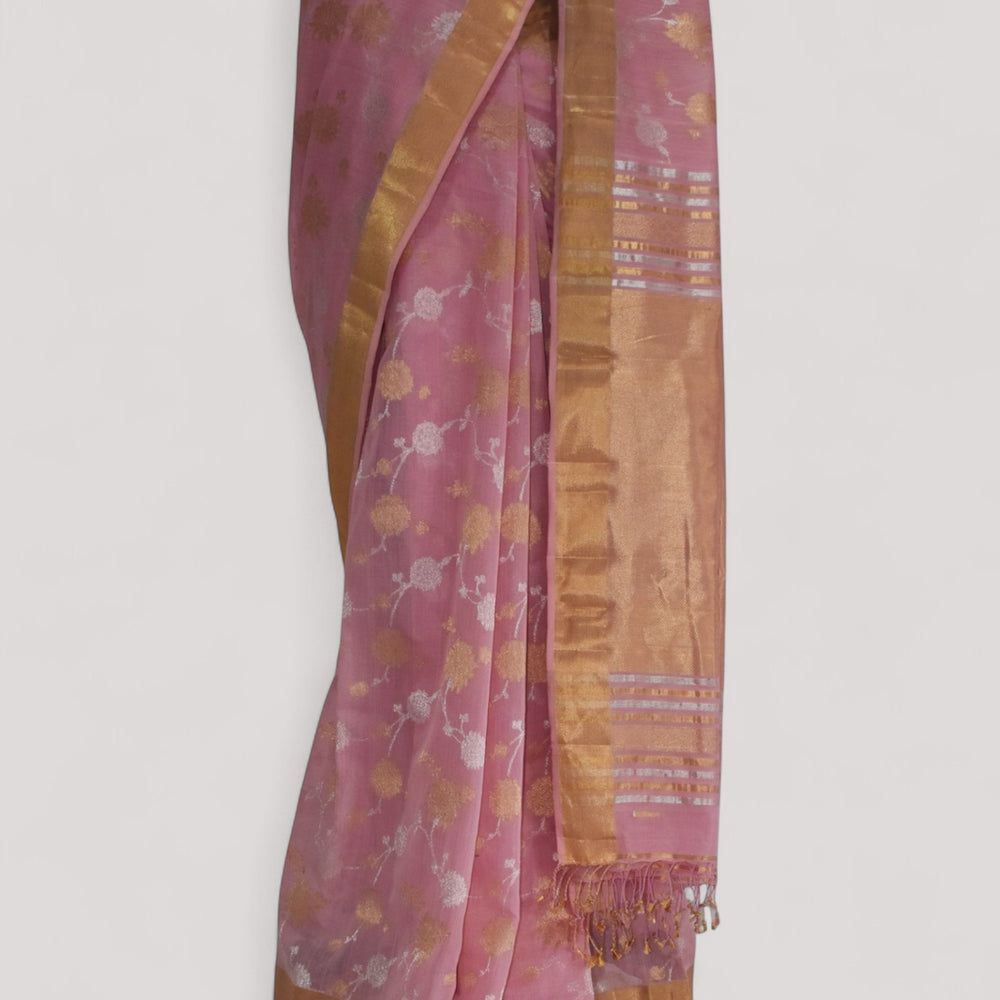 
                      
                        Baby pink - Gilded Grove Organic Cotton Saree
                      
                    