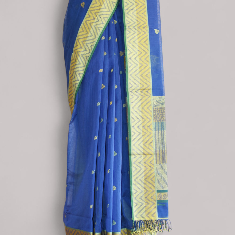 
                      
                        Blue - Tree & Leaves  Motif Organic Cotton Saree
                      
                    