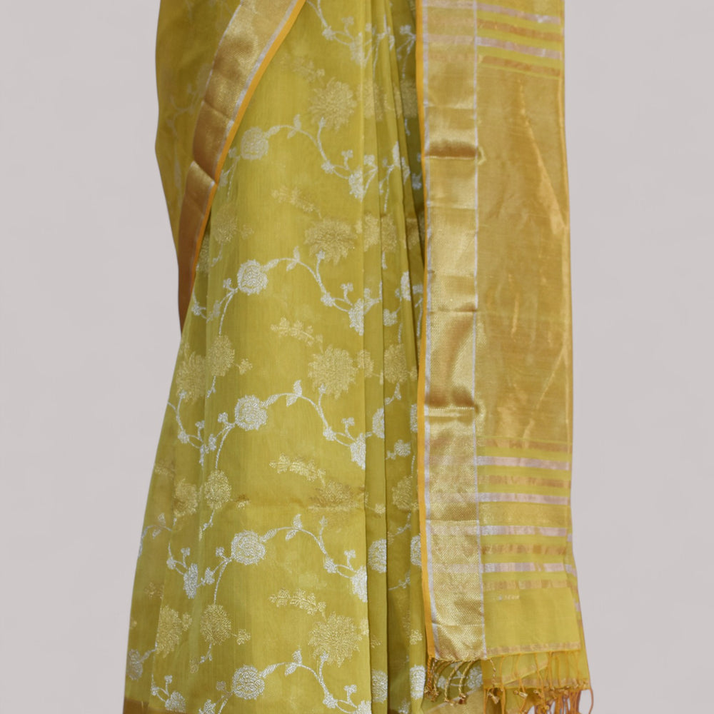 
                      
                        Yellow - Gilded Grove Organic Cotton Saree
                      
                    