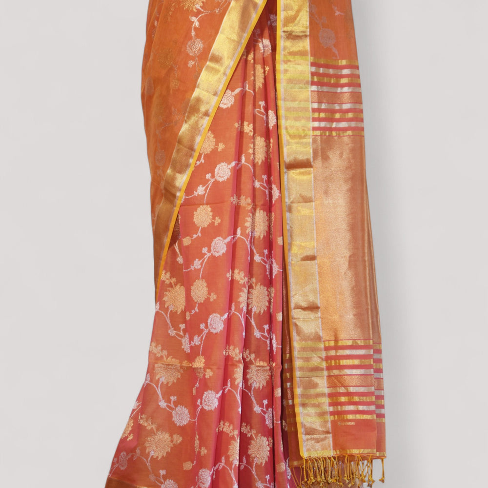 
                      
                        Orange - Gilded Grove Organic Cotton Saree
                      
                    