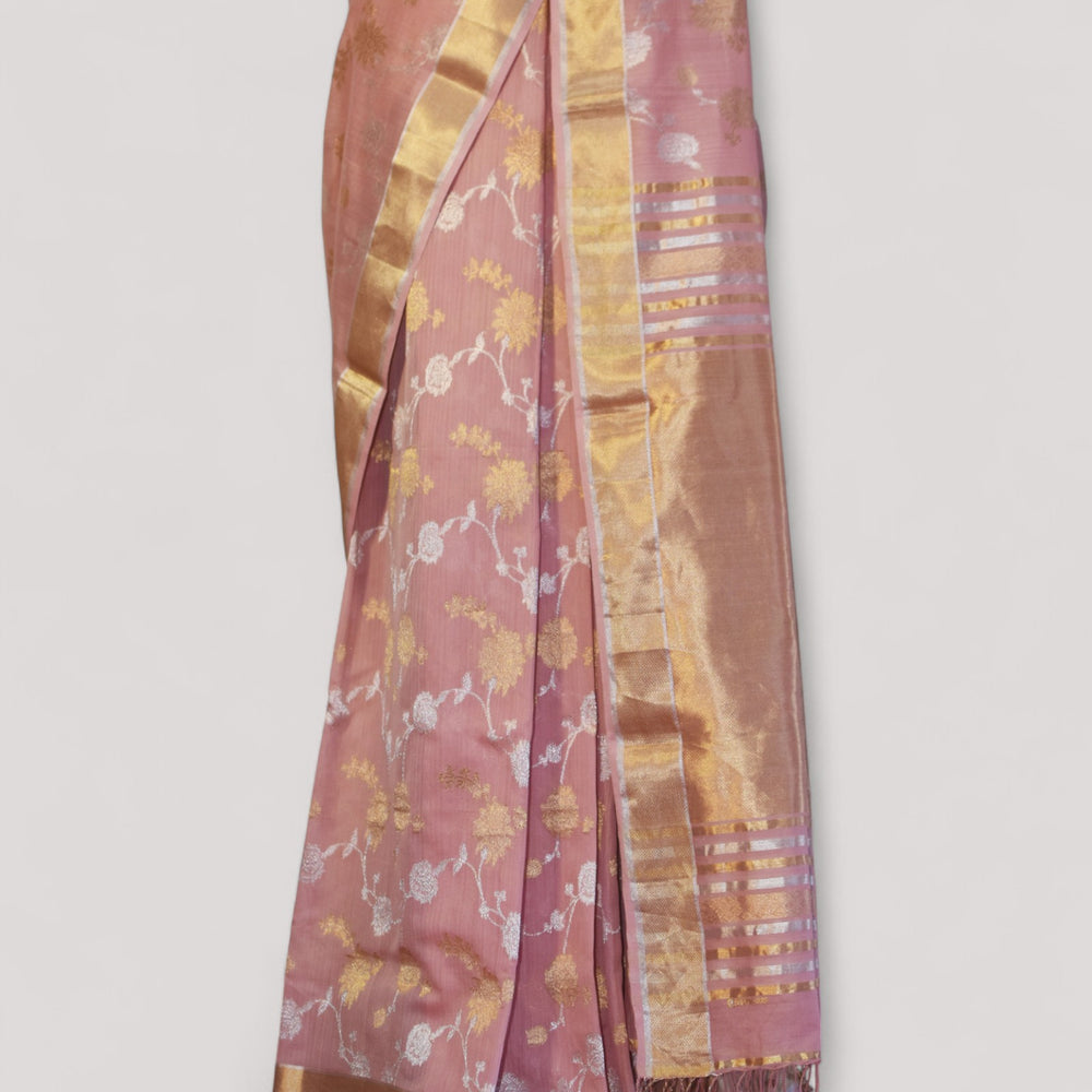 
                      
                        Light Pink - Gilded Grove Organic Cotton Saree
                      
                    