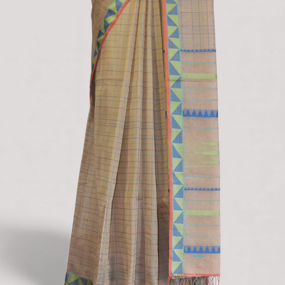 
                      
                        Beige - Checks Classic Organic Cotton Saree
                      
                    