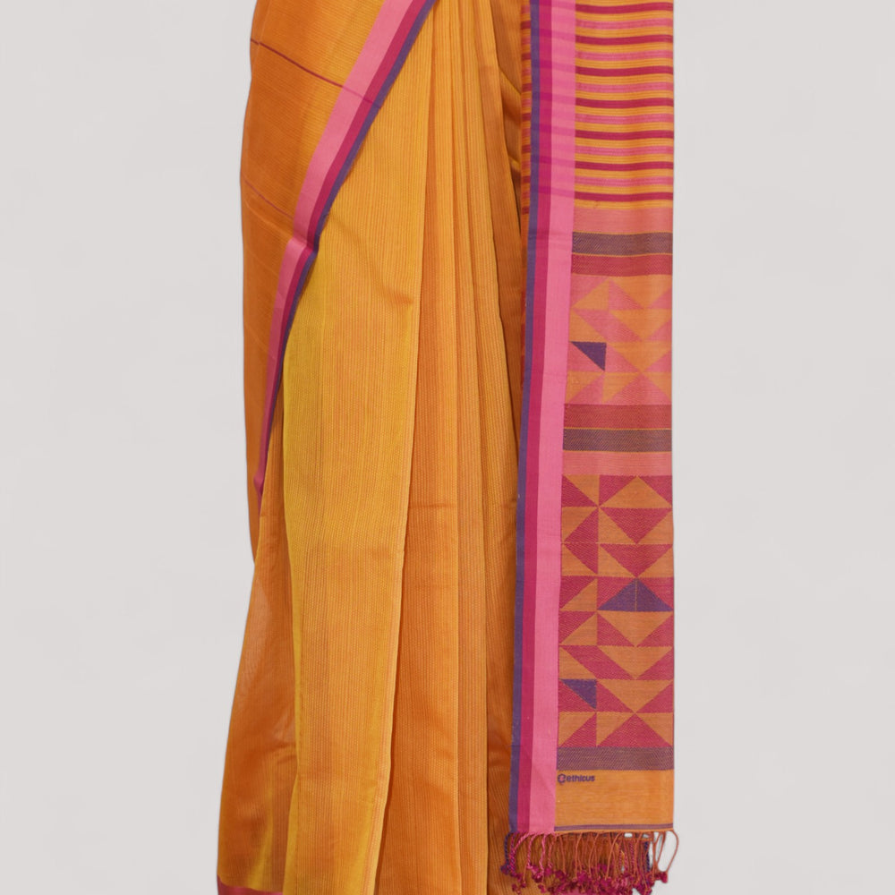 
                      
                        Orange - Triangle Motif Organic Cotton Saree
                      
                    