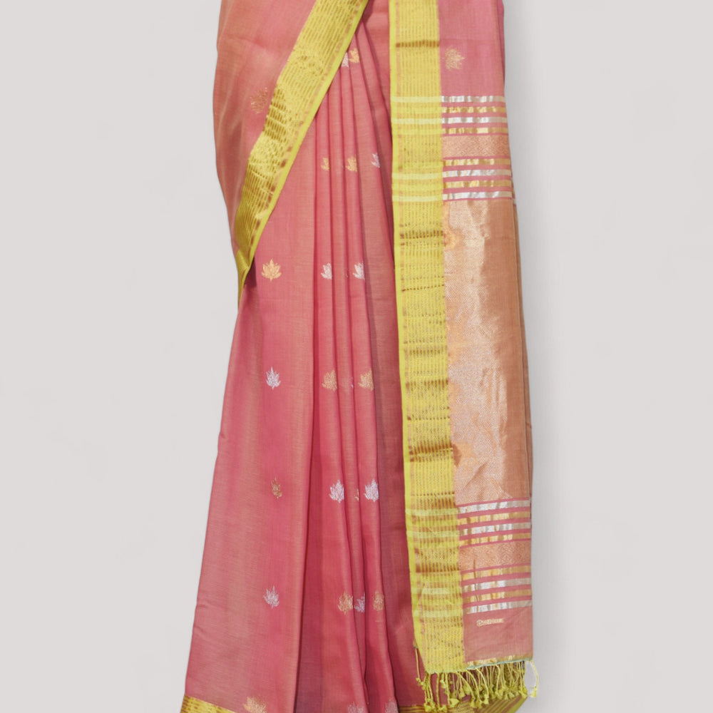 
                      
                        Pink - Lotus butta Organic Cotton Saree
                      
                    