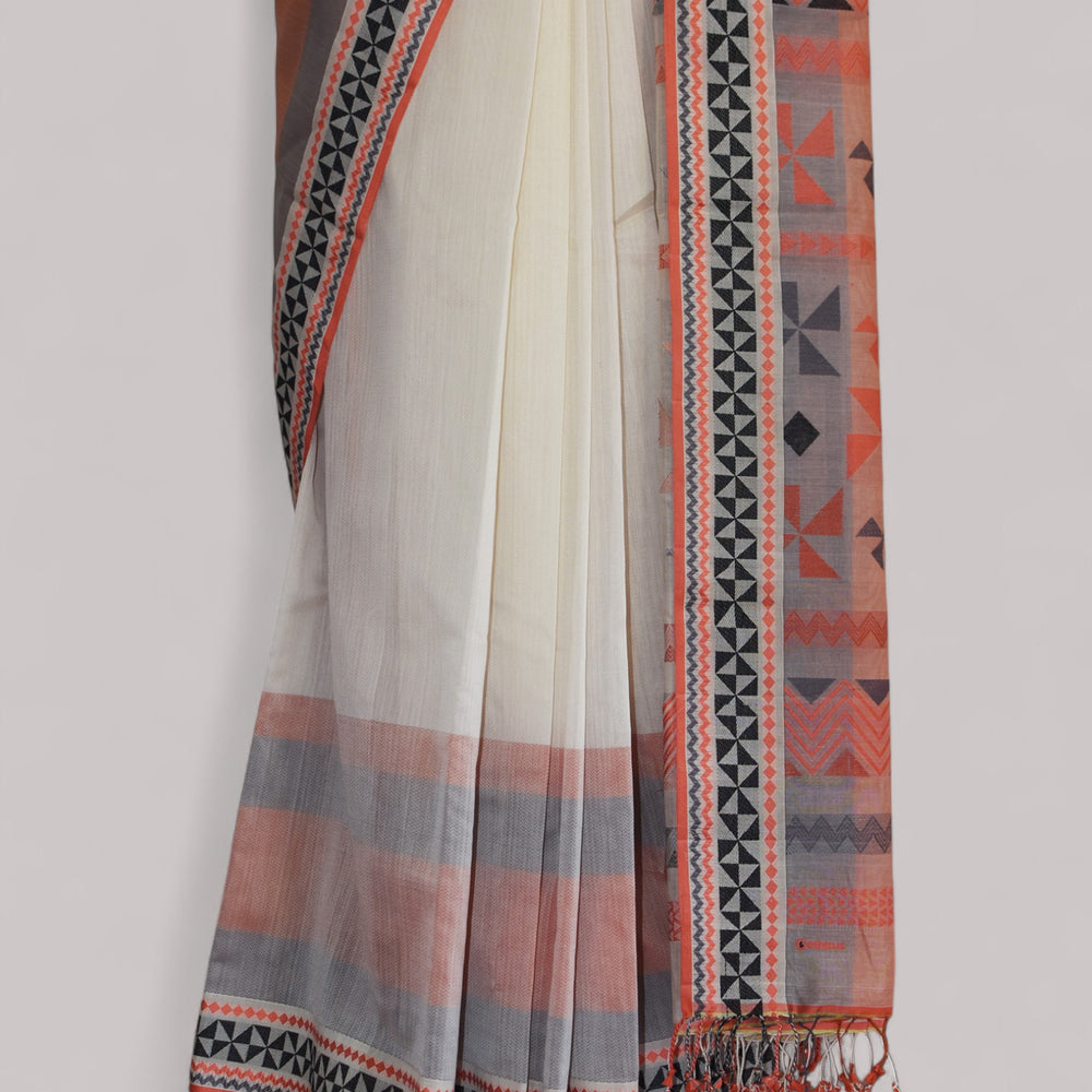 
                      
                        White - Siddhiralli Quilt Organic Cotton Saree
                      
                    