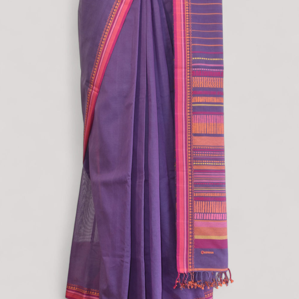 
                      
                        Dark Purple - Dots and Dashes Organic Cotton Saree
                      
                    