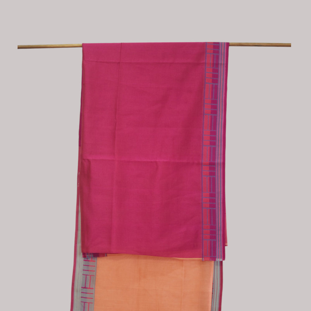 
                      
                        Peach - Regal Rectangle Motif Organic Saree
                      
                    