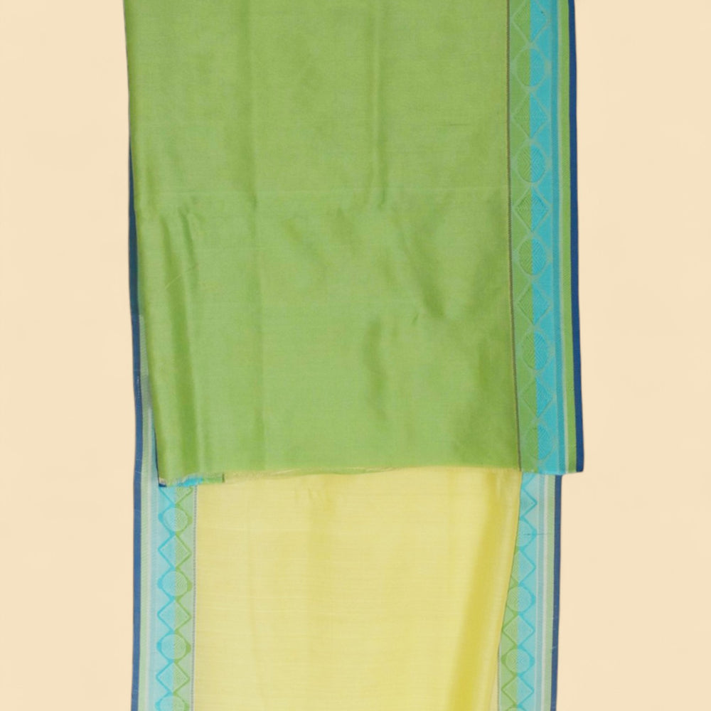 
                      
                        Yellow - Geometric Elegance Organic Cotton Saree
                      
                    