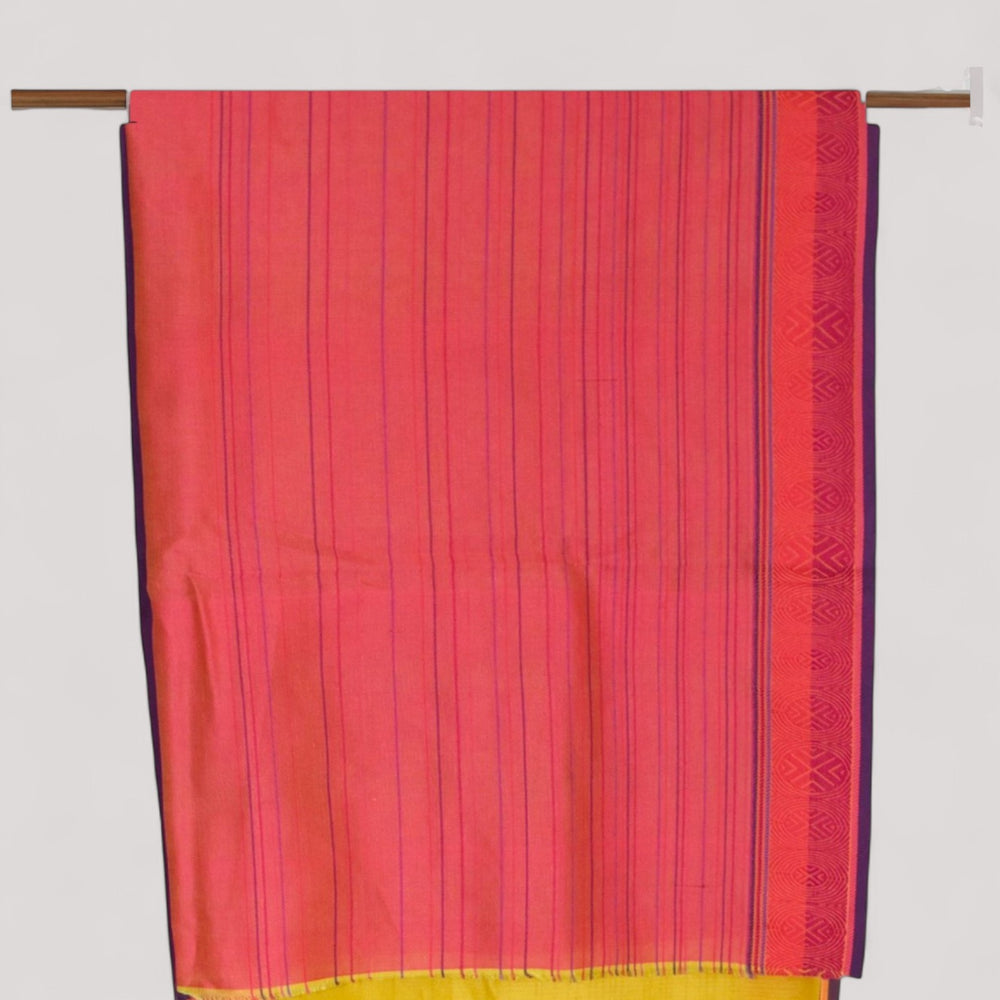 
                      
                        Yellow - Whispering Circles Organic Cotton Saree
                      
                    