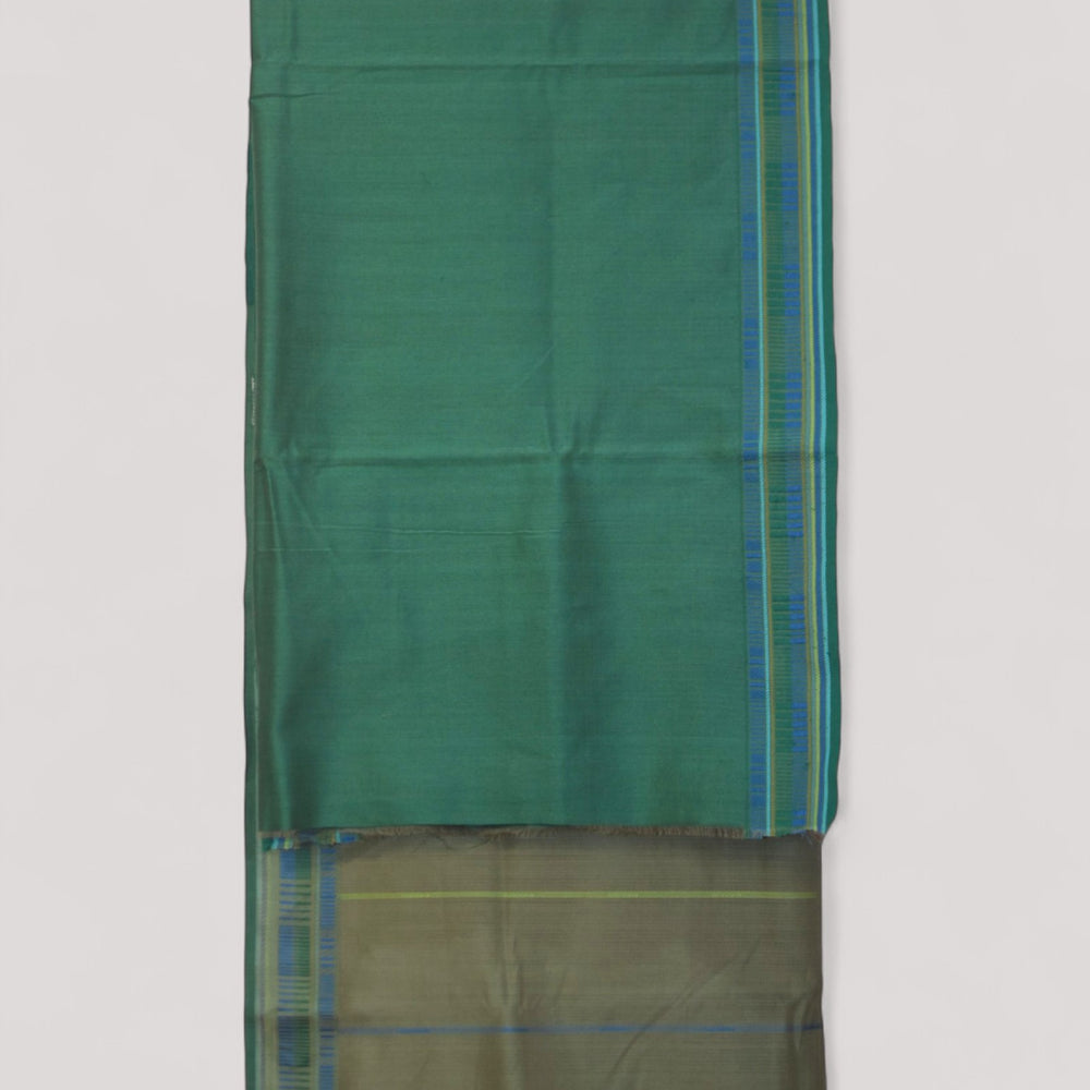 
                      
                        Olive Green - Zig Zag Motif Organic Cotton Saree
                      
                    