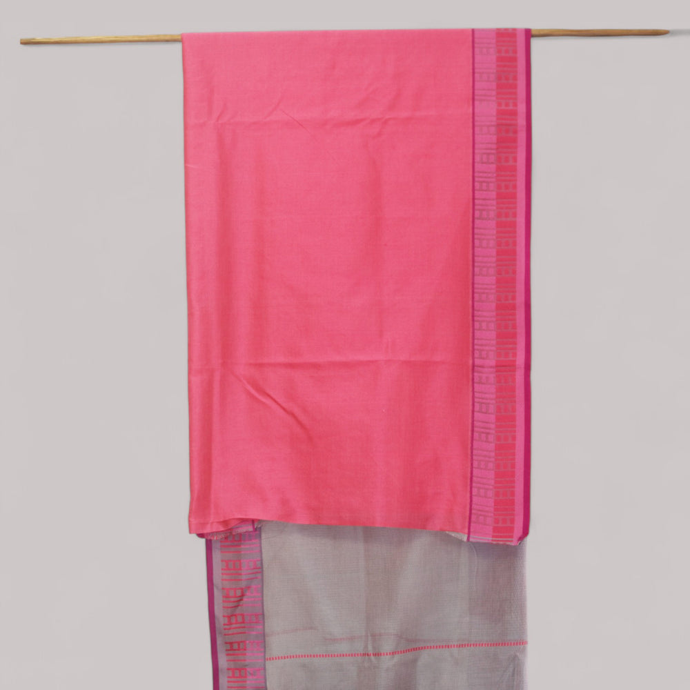 
                      
                        Light Grey - Honeycomb Harmony Organic Cotton Saree
                      
                    