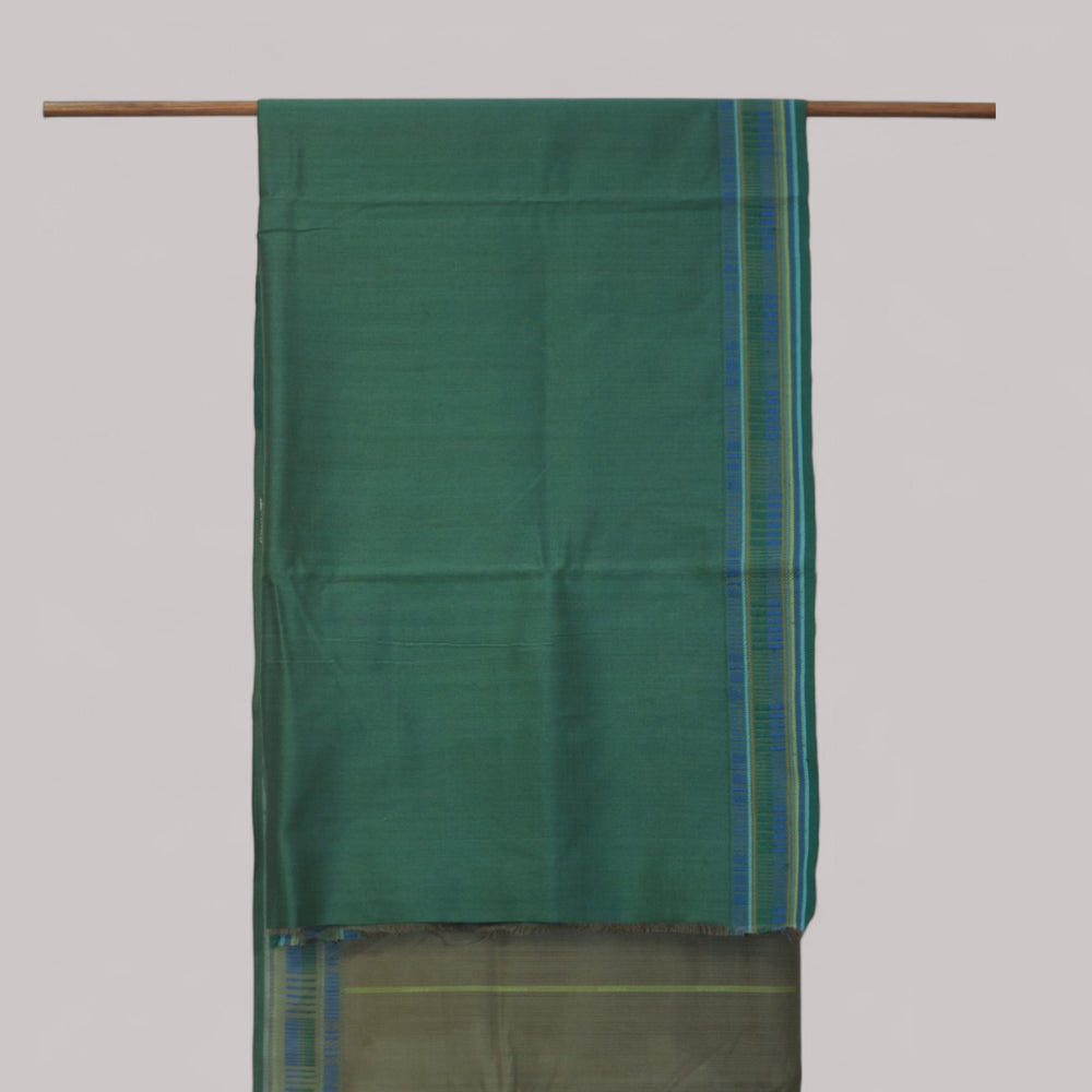 
                      
                        Olive Green - Zig Zag Motif Organic Cotton Saree
                      
                    