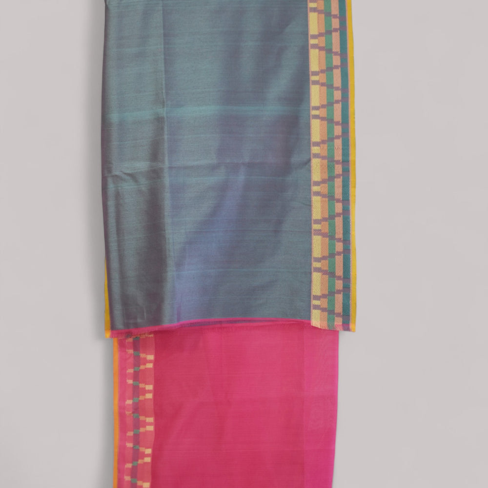 
                      
                        Pink - Gopuram Motif Organic Cotton Saree
                      
                    