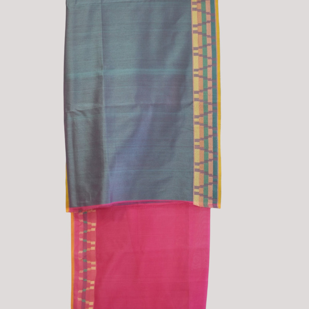 
                      
                        Pink - Gopuram Motif Organic Cotton Saree
                      
                    