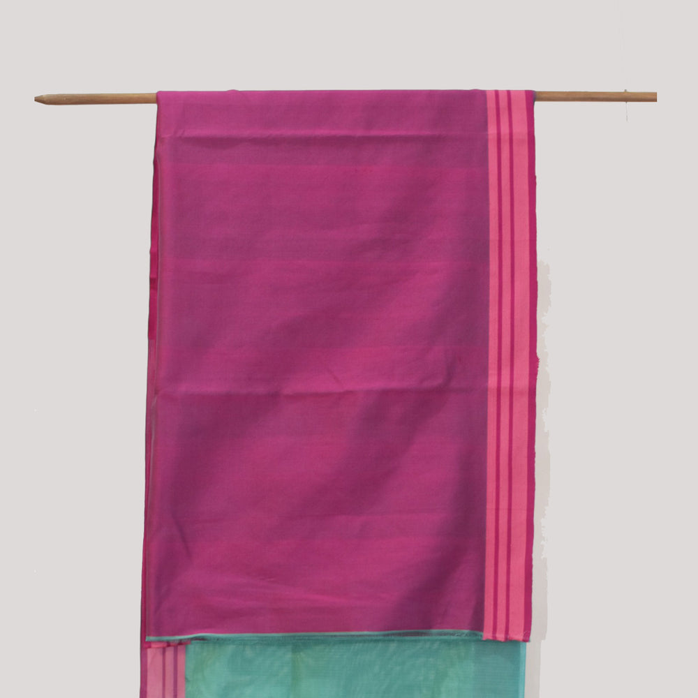 
                      
                        Sea Blue - Tulip Motif Organic Cotton Saree
                      
                    