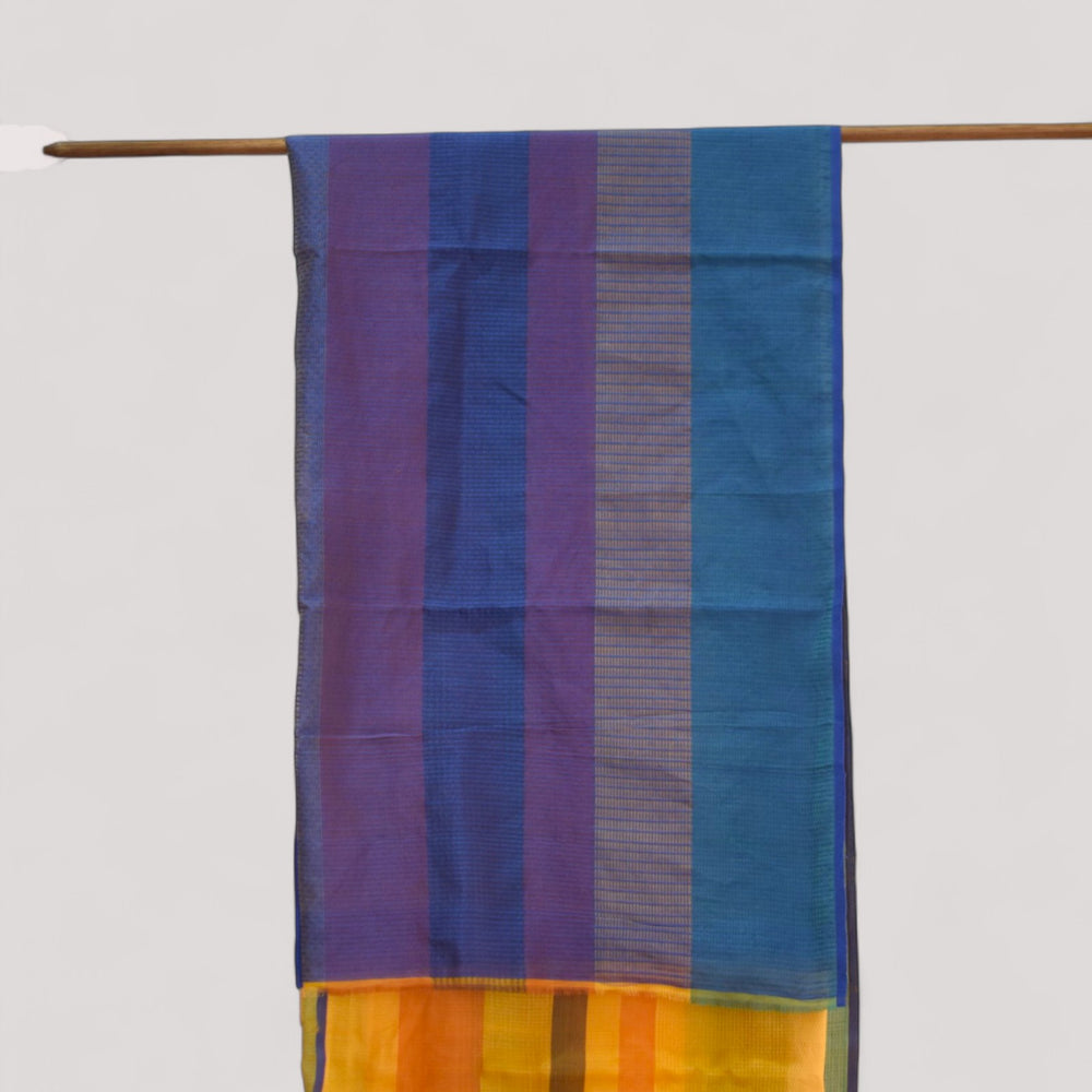 
                      
                        Green & Yellow - Stitch Texture Organic Cotton Saree
                      
                    