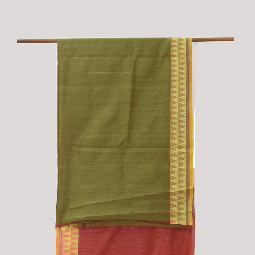 
                      
                        Rust - Cherry Blossom Motif Organic Cotton Saree
                      
                    
