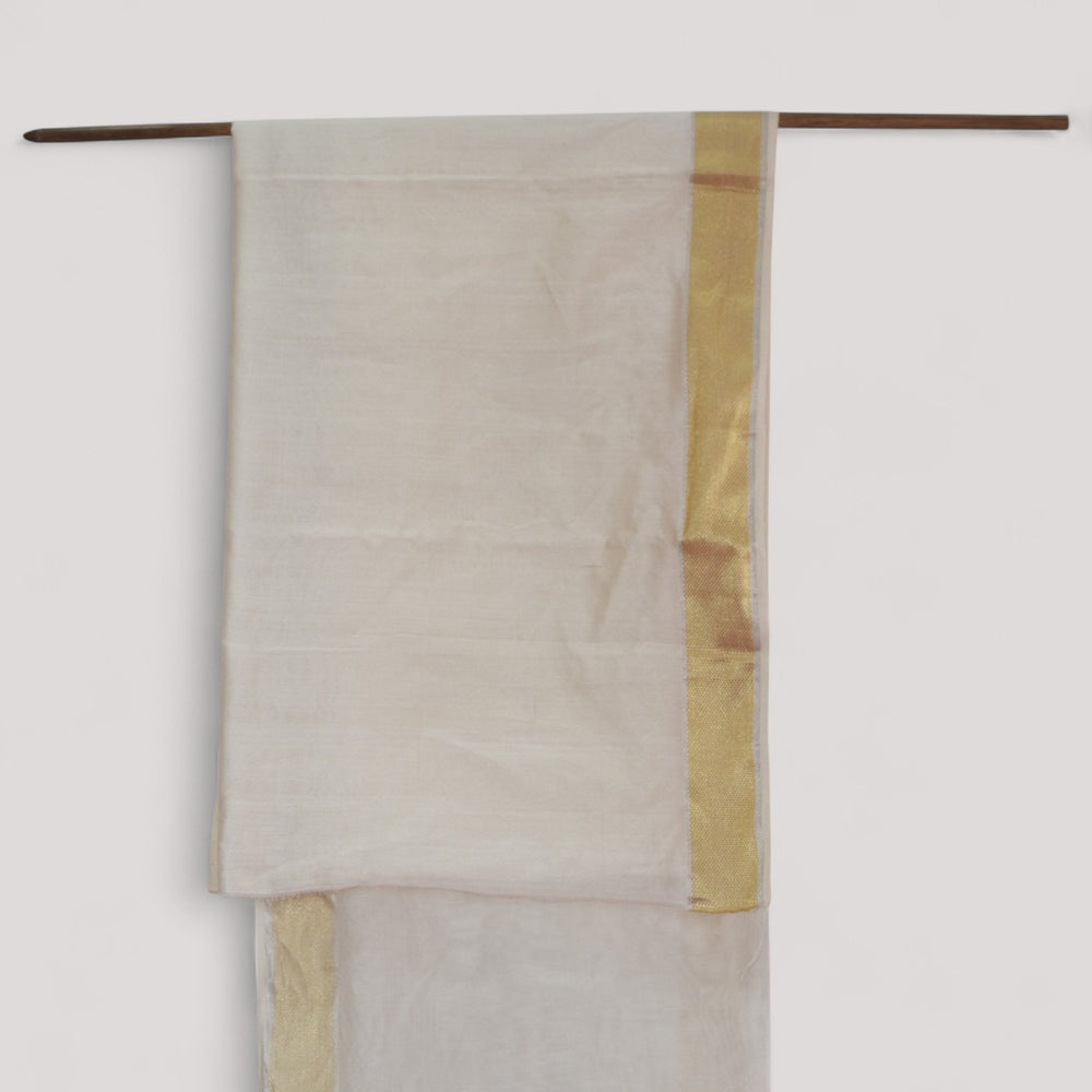 
                      
                        White - Gilded Grove Organic Cotton Saree
                      
                    