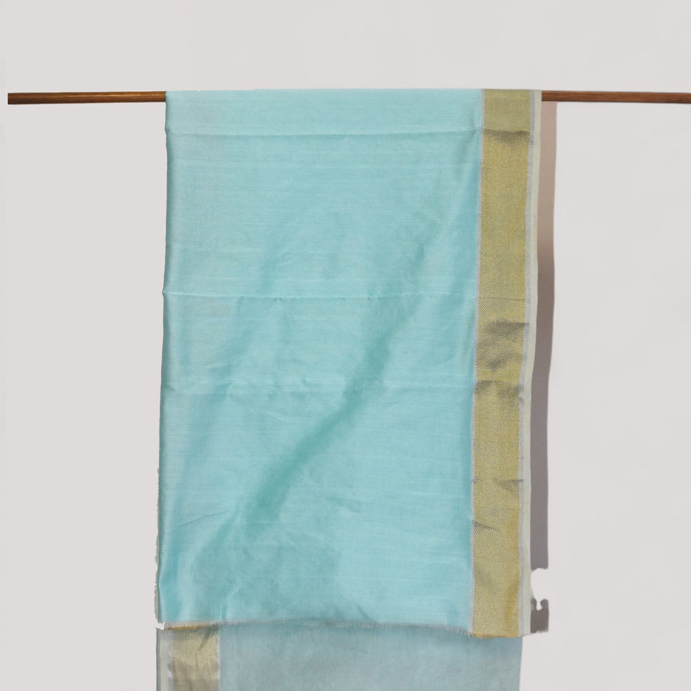 
                      
                        Cool Blue - Gilded Grove Organic Cotton Saree
                      
                    