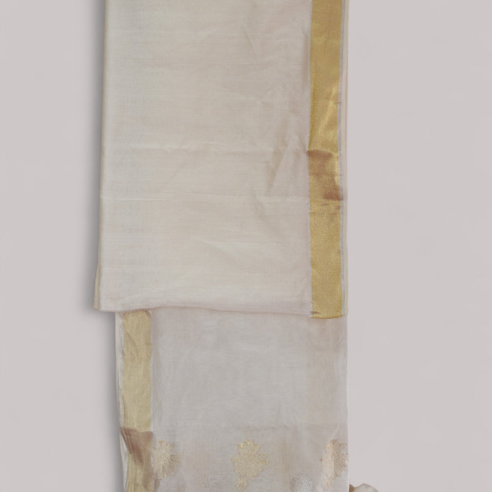 
                      
                        White - Gilded Grove Organic Cotton Saree
                      
                    