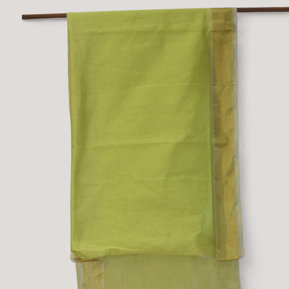 
                      
                        Lime Green - Gilded Grove Organic Cotton Saree
                      
                    