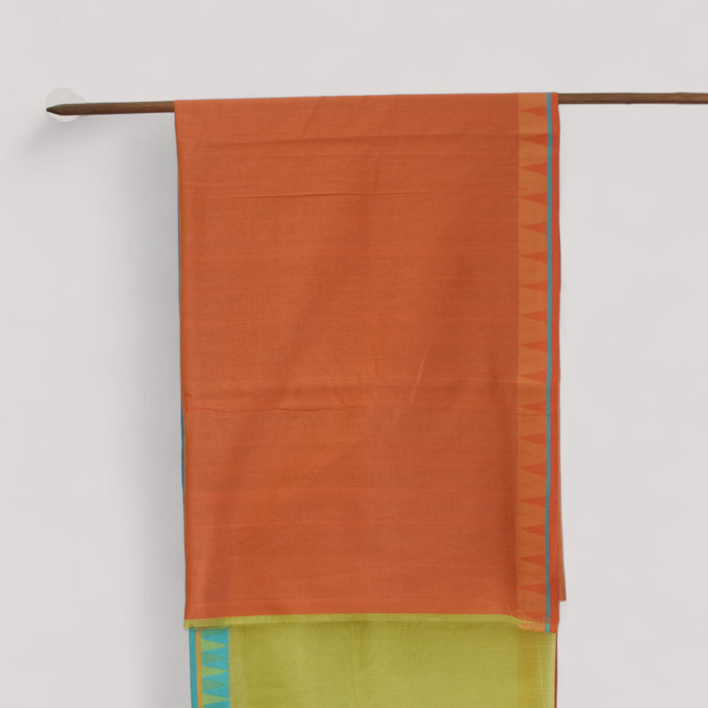 
                      
                        Lime Green - Temple Motif Organic Cotton Saree
                      
                    