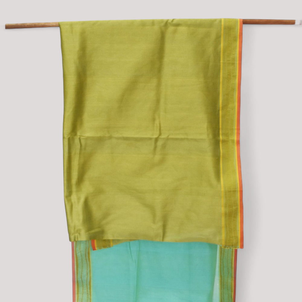 
                      
                        Sea Blue - Cactus Motif Organic Cotton Saree
                      
                    