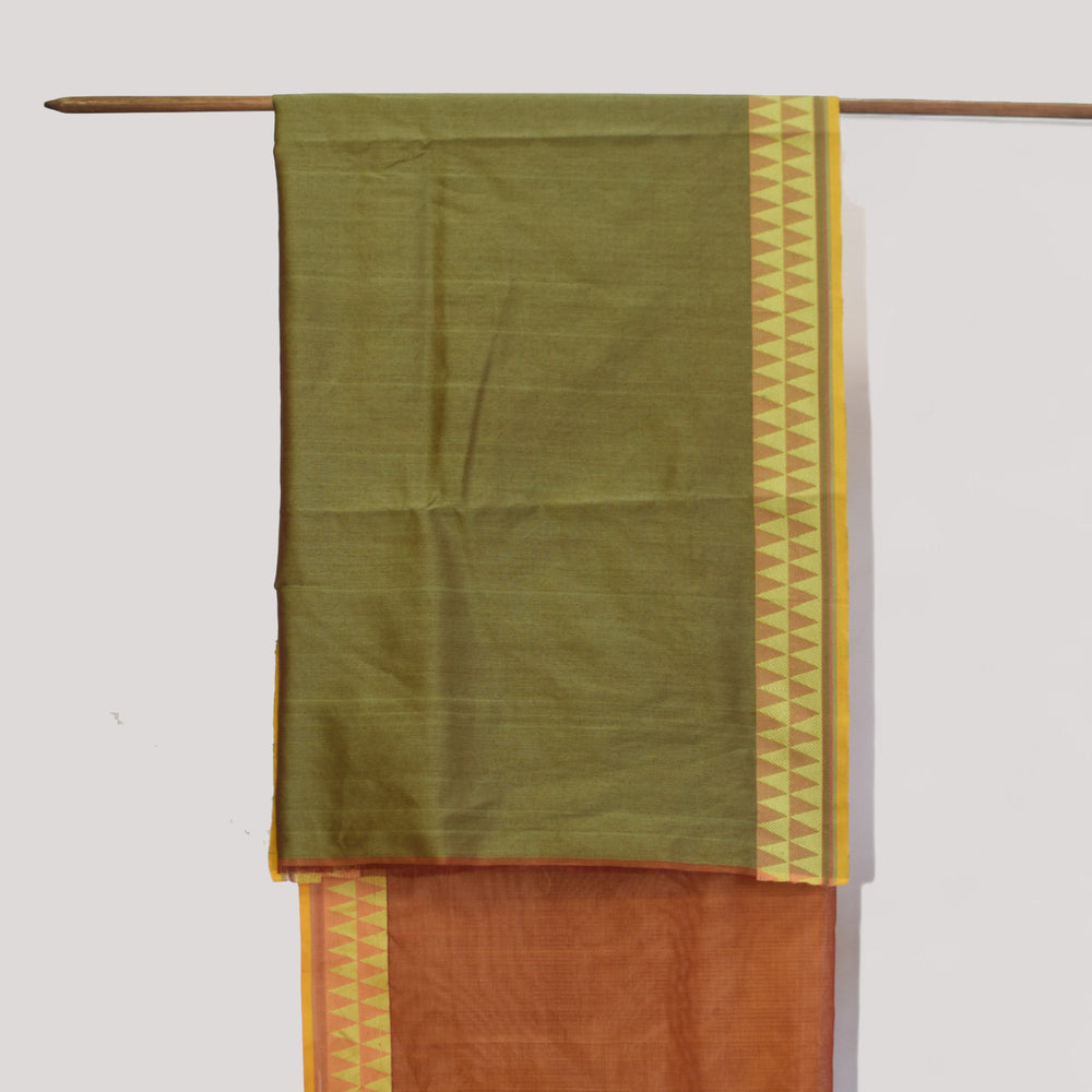 
                      
                        Orange- Cherry Blossom Motif Organic Cotton Saree
                      
                    