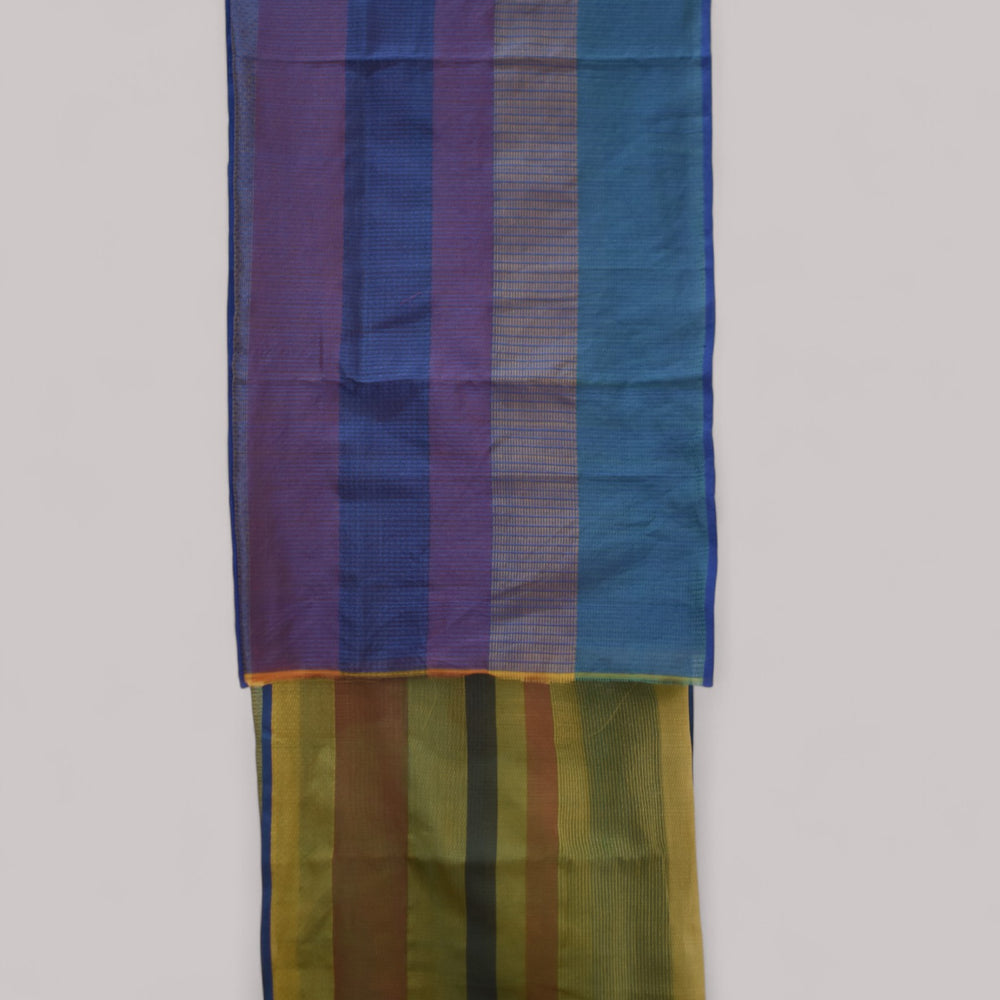 
                      
                        Yellow & Green - Stitch Texture Organic Cotton Saree
                      
                    