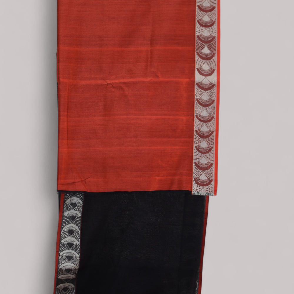 
                      
                        Black - Arch Motif Organic Cotton Saree
                      
                    