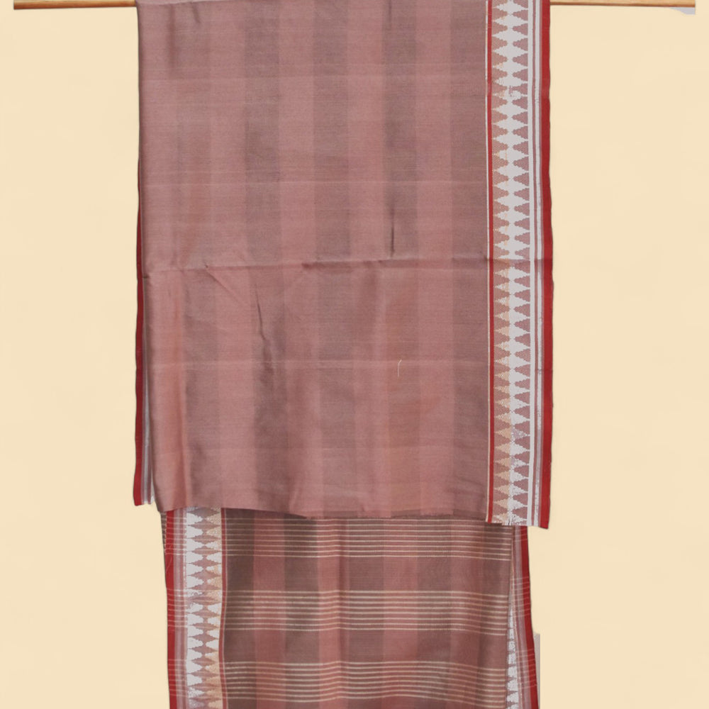 
                      
                        Brown - Korvai & Buttas Organic Cotton Saree
                      
                    