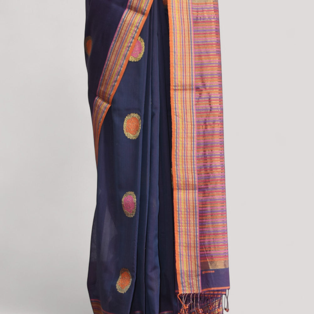 
                      
                        Purple - Rose Butta Organic Cotton Saree
                      
                    